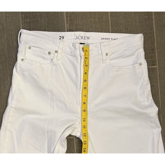 J. Crew Women’s Skinny Flare Jeans Size 29 White Stretch Zipper Pockets Denim - Picture 6 of 15